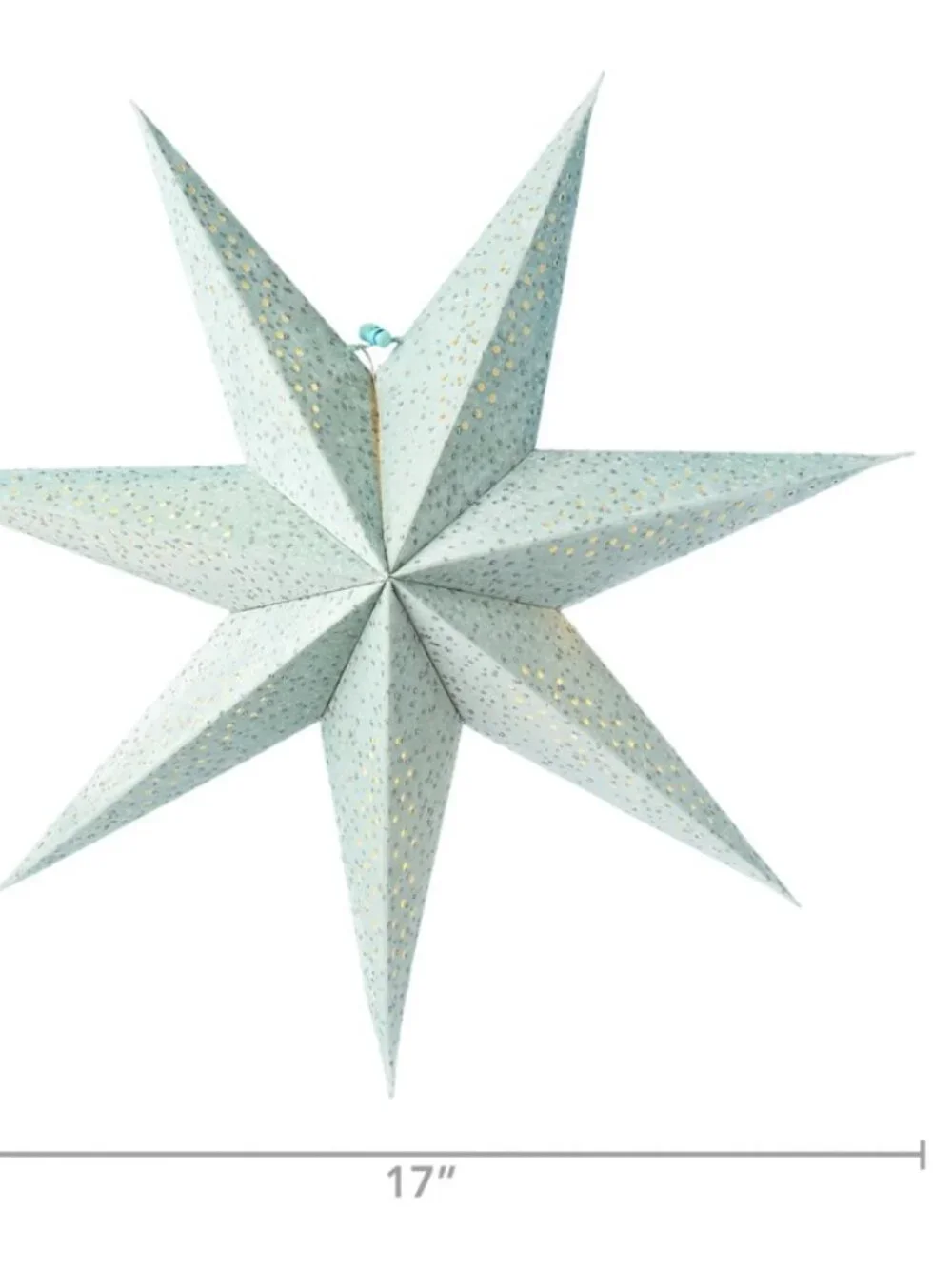 NEW Light Up Battery Operated Flocked Star Christmas Hanging Decoration Decor Ho